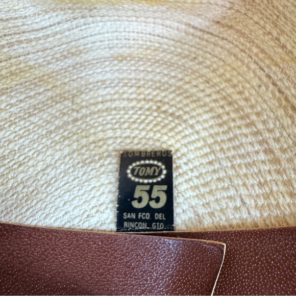 Tomy Sombreros Elegante | Vintage Western Cowboy Hat w/Blue Feather Band, OS